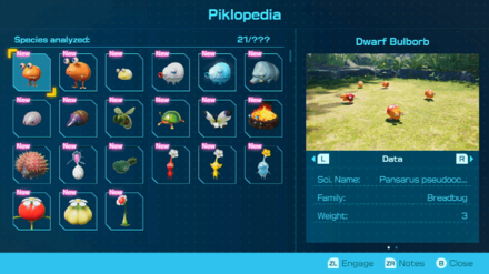 Pikmin 4 - Piklopedia