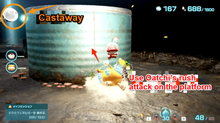 Pikmin 4 - Rush towards the Tall Platform to Drop the Castaway