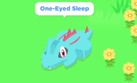 Pokemon Sleep - Totodile One-Eyed Sleep