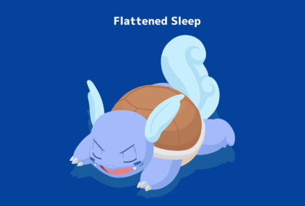 Pokemon Sleep - Wartortle Flattened Sleep
