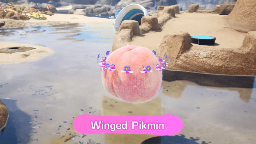 Pikmin 4 - Winged Pikmin Crossing Water