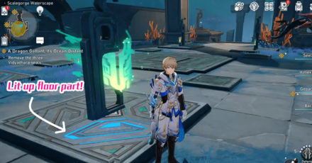 Honkai Star Rail - How to Remove the Three Vidyadhara Seals Map Puzzle 1 Step 1