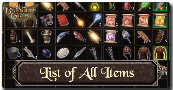 List of All Items  Baldur's Gate 3 (BG3)｜Game8