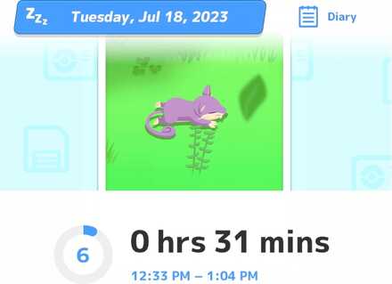 Low Sleep Score (6) - Pokemon Sleep