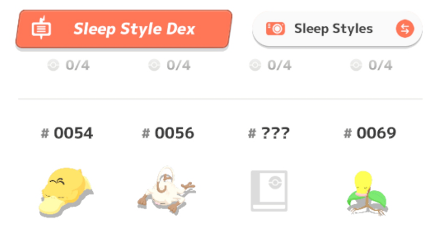 Pokemon Sleep - Register Sleep Styles