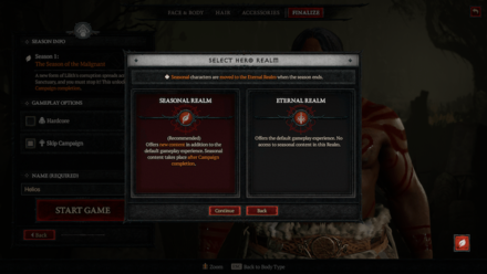 Diablo 4 - Create a Seasonal Character