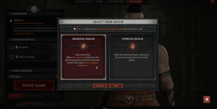 Diablo 4 - Season 1 Questline Seasonal Character