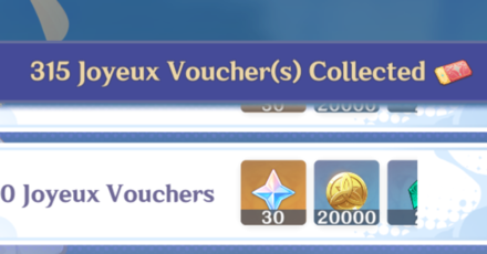 Genshin - Joyeux Vouchers Total