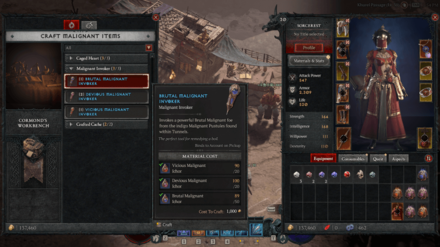 D4 Crafting Malignant Invokers