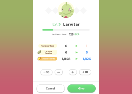 Pokemon Sleep - Level Up Larvitar