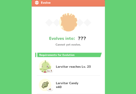 Pokemon Sleep - Larvitar Evolution