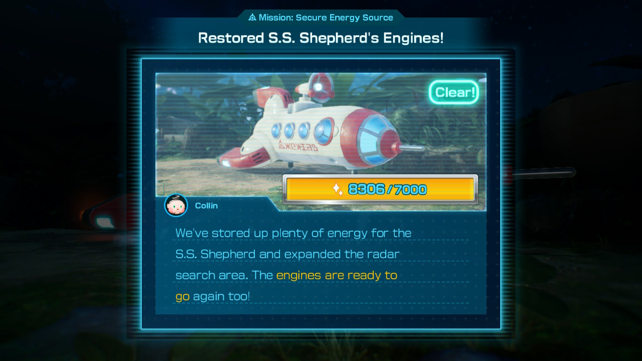 Pikmin 4 - Secure Energy Source complete at 7000 Sparklium