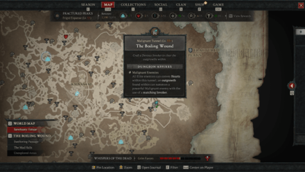 D4 The Boiling Wound Map Location