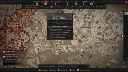 D4 Fissure of Malice Map Location
