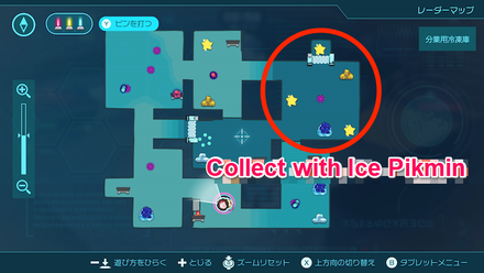 Pikmin 4 - Strategic Freezeway - Collect With Ice Pikmin in the Northern Room