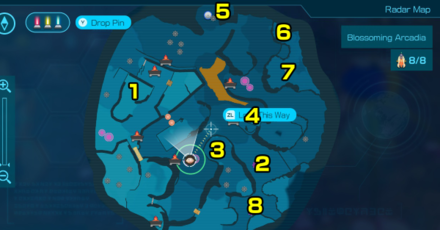 Pikmin 4 - Blossoming Arcadia ship part locations