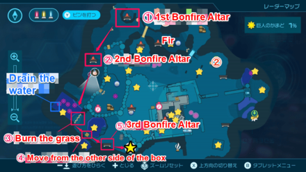Pikmin 4 - Bonfire Altar Map Route