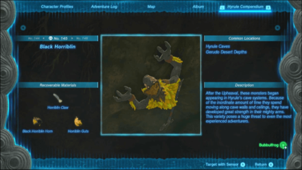 TOTK - Black Horriblin Locations and How to Find