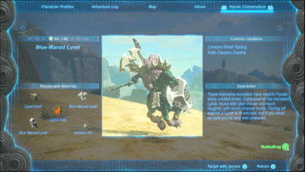 TOTK - Blue-Maned Lynel Locations and How to Find