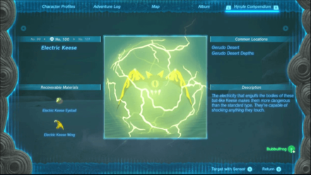 TOTK - Electric Keese Locations and How to Find