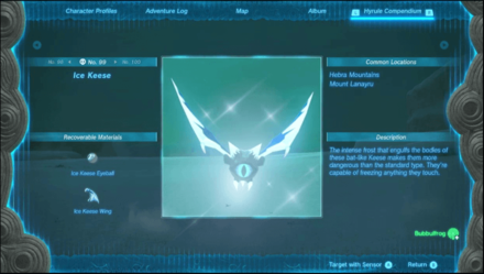 TOTK - Ice Keese Locations and How to Find