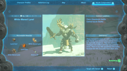 TOTK - White-Maned Lynel Locations and How to Find