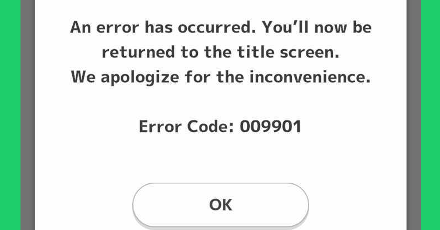 Pokemon Sleep - Error Code 009901