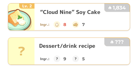 Pokemon Sleep - Missing Recipe Ingredients
