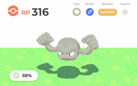 Pokemon Sleep - Geodude Ingredients Specialty