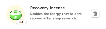 Pokemon Sleep - Recovery Incense