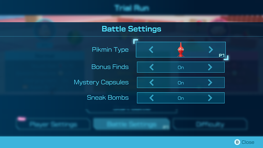 Pikmin 4 - Versus Mode Battle Settings