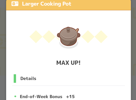 Pokemon Sleep - End of Week Larger Cooking Pot
