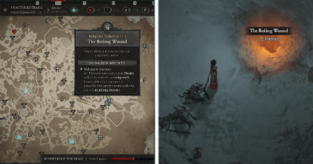 D4 The Boiling Wound Map and Overworld Locations