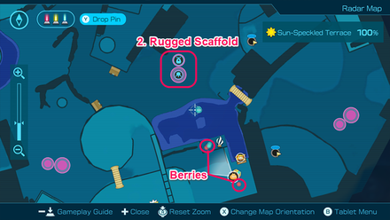 Pikmin 4 - Sun-Speckled Terrace Red Berries Map