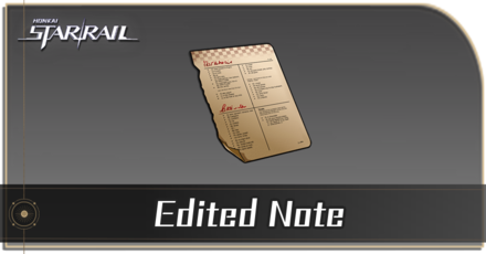 Honkai Star Rail - How to Get Edited note