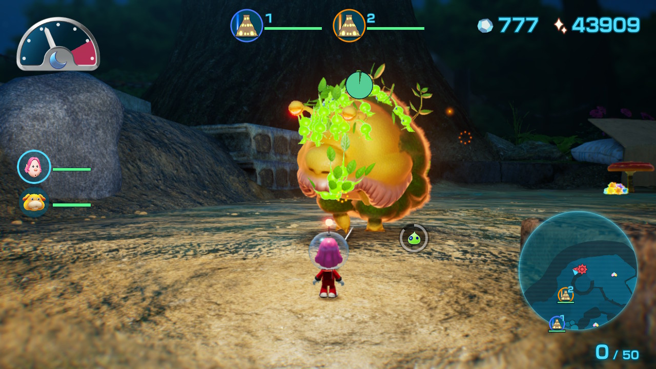 Pikmin 4 - Glowmob on an Emperor Bulblax