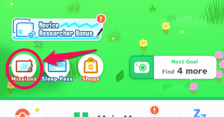 Pokemon Sleep - Checking Missions