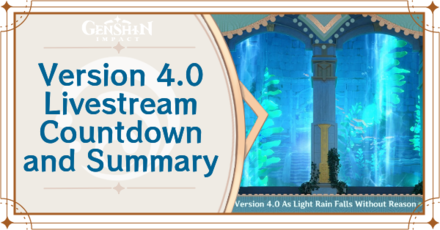 4.0 Livestream Date, Countdown, and Summary