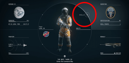 Starfield - Access Skills from Menu