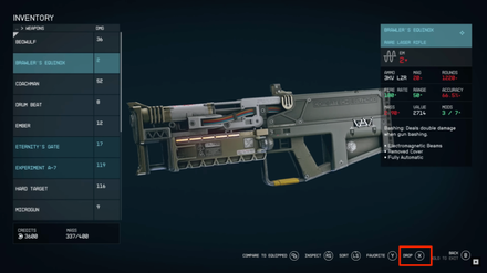 Starfield - Drop Weapons