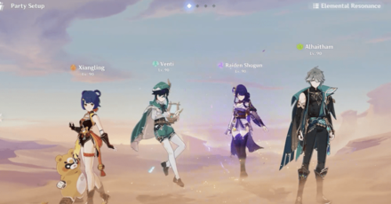 Genshin Impact - Party Setup Screen Animations