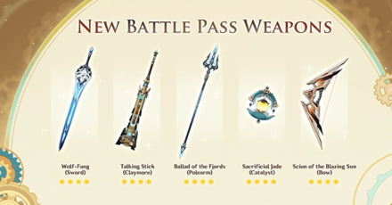 Genshin Impact - Battle Pass Weapons