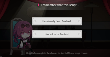 Honkai Star Rail - Help Kafka Make Choices for the Shoot