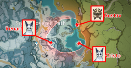 Genshin - Snowy Silhouette Day 4 - Map Location