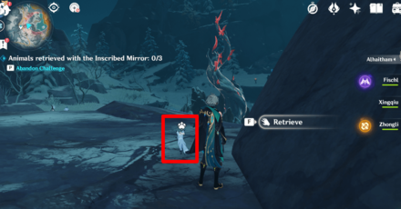 Genshin - Snowy Silhouette Day 4 - Renart Overview Location