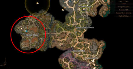 Blighted Village Map Location - Baldur