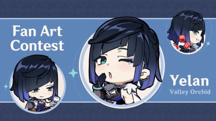 Genshin Impact - Valley Orchid Yelan Fan Art Contest