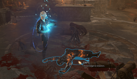 Baldurs Gate 3 BG3 - Using Revivify on a Dead Ally