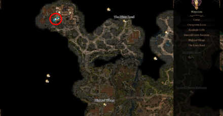 Rescue the Trapped Man Map Location - Baldur