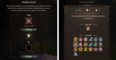 Baldurs Gate 3 - Spell Replacement for Arcane Trickster